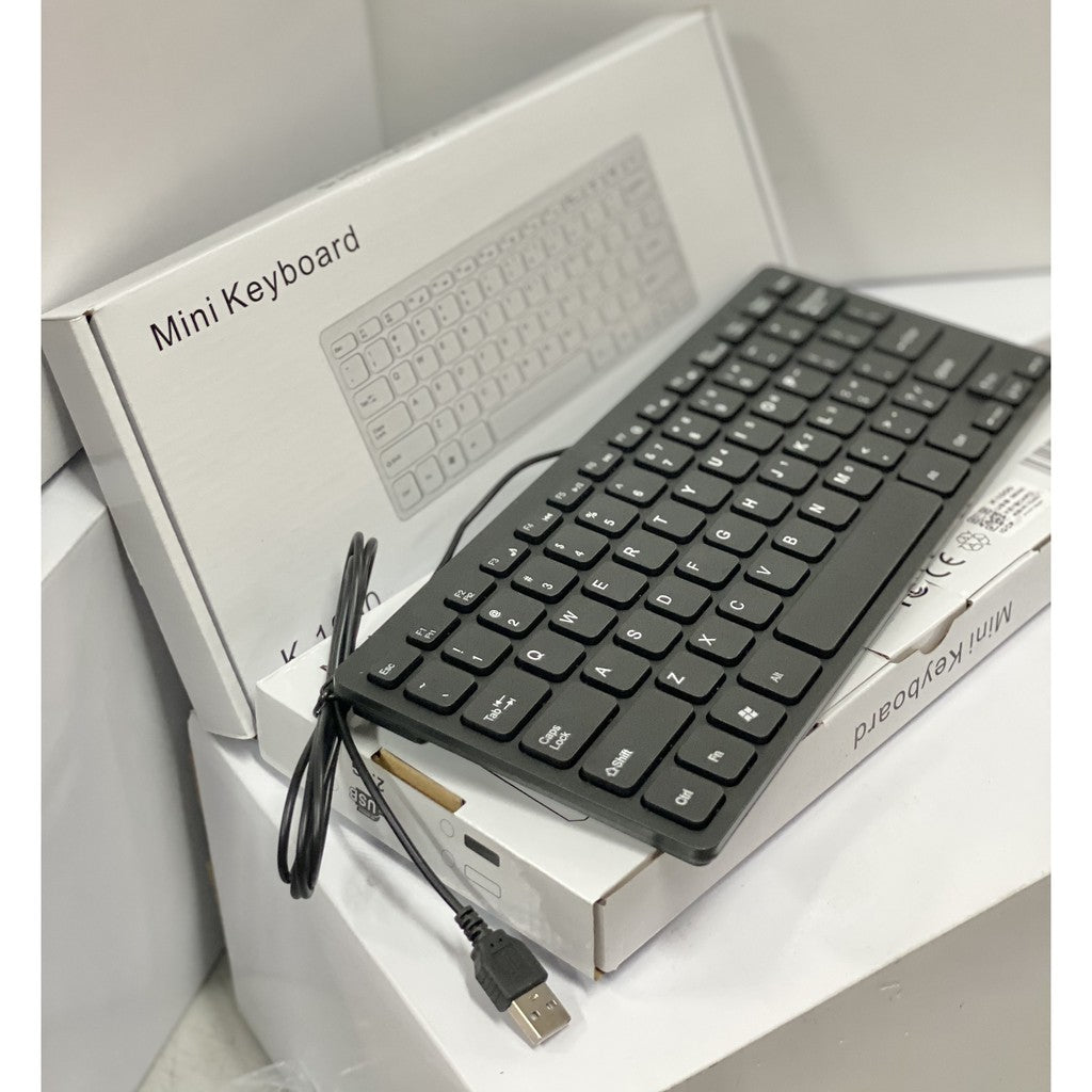 Ultra Slim Wired USB Keyboard – Compact Mini Keyboard for PC, Laptop & Desktop
