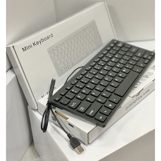 Ultra Slim Wired USB Keyboard – Compact Mini Keyboard for PC, Laptop & Desktop