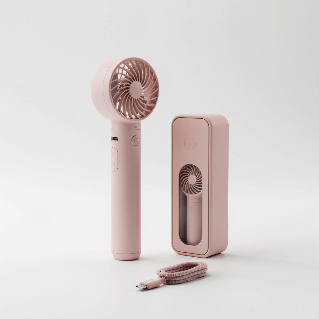 Portable Mini Rechargeable Handheld Fan – USB Charging Cooling Fan