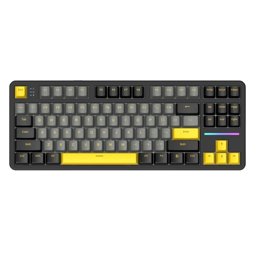 RGB Mechanical Feel Gaming Keyboard 87 Keys – Compact LED Backlit Keyboard for PC & Laptop